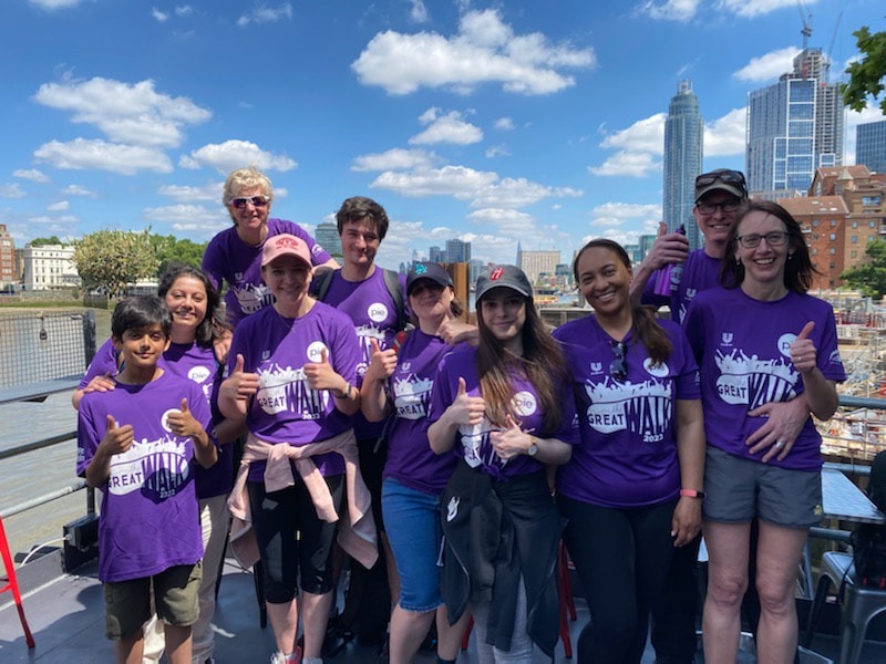 The Great Walk team in LOORG shirts